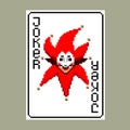 Pixel Art Joker playing card