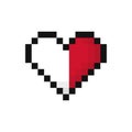 Pixel art Maltaflag in the shape of a heart Royalty Free Stock Photo