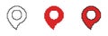 Pixel Art Map Pin Icon Set. Location Marker And Navigation Symbol Collection. Geolocation And Mapping Design Elements Royalty Free Stock Photo