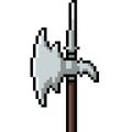 pixel art medieval weapon halberd