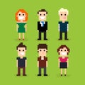Pixel Art People Royalty Free Stock Photo