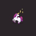 Pixel Art Unicorn Royalty Free Stock Photo