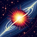 Pixel Art Pulsar Retro style pixelated representation of a rapid