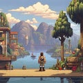 Pixel art reminiscent of classic retro games