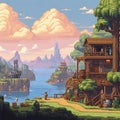 Pixel art reminiscent of classic retro games