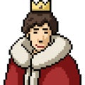 pixel art royal king smile