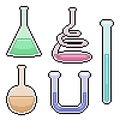 Pixel art science test tube