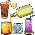 Pixel art isolated cold drink