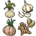 Pixel art isolated herb spices