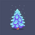 Pixel art decorated christmas tree. Royalty Free Stock Photo