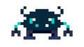 Pixel Art Space Invader, Retro Gaming Icon Character vector design Generative AI Royalty Free Stock Photo