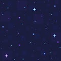 Pixel art star sky at night