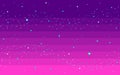 Pixel art star sky at sunset time