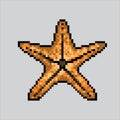 Pixel art Starfish vector Illustration for game