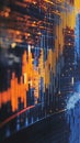 Pixel art stock performance graph with retro aesthetic and dynamic animation.