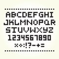Pixel art style font vector Royalty Free Stock Photo