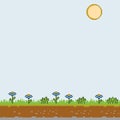 Pixel art sunny day