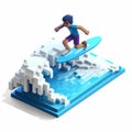 Pixel Art Surfing A Voxel Adventure On The Waves