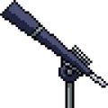 pixel art telescope stargaze tube Royalty Free Stock Photo