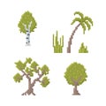 Pixel Art Trees Royalty Free Stock Photo