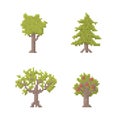 Pixel Art Trees Royalty Free Stock Photo