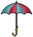 Pixel art umbrella icon for 8bit game Royalty Free Stock Photo