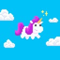 Pixel Art Unicorn Royalty Free Stock Photo