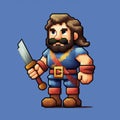 Pixel Art Viking Character Sprite Animation For 2d Game