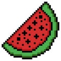 Pixel art watermelon slice Royalty Free Stock Photo