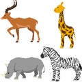Pixel art wild animals, vectors, icons (4)