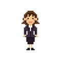 Pixel art woman. Vector illustration decorative design