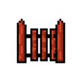Pixel art yard fence graphic vector Royalty Free Stock Photo