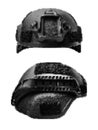 Pixel artwork illustration of modern soldier helmet