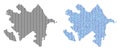 Pixel Azerbaijan Map Abstractions