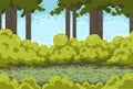 Pixel background with forest and bushes Royalty Free Stock Photo