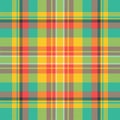 Pixel background vector design. Modern seamless pattern plaid. Square texture fabric. Tartan scottish textile. Beauty color madras