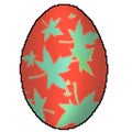 8 bit drawn colorfully designed easter egg