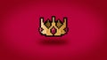 Pixel 8 bit royal crown background - high res wallpaper