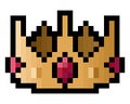 Pixel 8 bit royal crown - isolated vector
