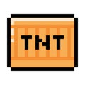 Pixel 8-bit TNT Dynamite Object as Video Game Style Element Vector Illustration Royalty Free Stock Photo