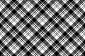 Pixel black white plaid seamless pattern