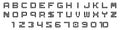 Pixel block alphabet font. Led display font. Digital scoreboard alphabet letters. Royalty Free Stock Photo