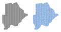 Pixel Botswana Map Abstractions