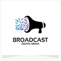 Pixel Broadcast Logo Template Design Vector Inspiration. Icon Design