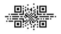 Pixel Burst QR Code Digital Dynamic, vector design Generative AI Royalty Free Stock Photo
