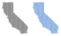 Dotted California Map Abstractions