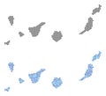 Pixel Canarian Spain Islands Map Abstractions