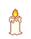 Pixel candle image for retro games