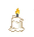Pixel candle image for retro games