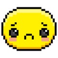 Pixel Cartoon Sad Face